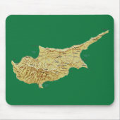 Cyprus Map Mousepad Muismat (Voorkant)