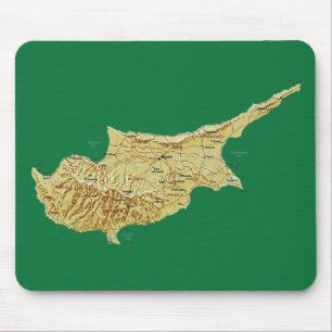 Cyprus Map Mousepad Muismat