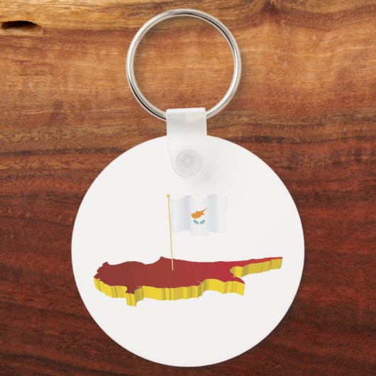 Cyprus Map Sleutelhanger (Voorkant)