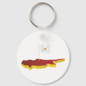 Cyprus Map Sleutelhanger (Achterkant)