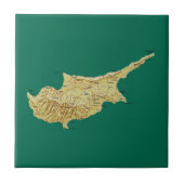 Cyprus Map Tile Tegeltje (Voorkant)