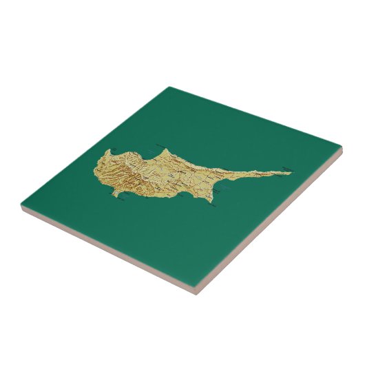 Cyprus Map Tile Tegeltje (Zijkant)