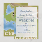 Cyprus map vintage-poster kaart (Voorkant / Achterkant)