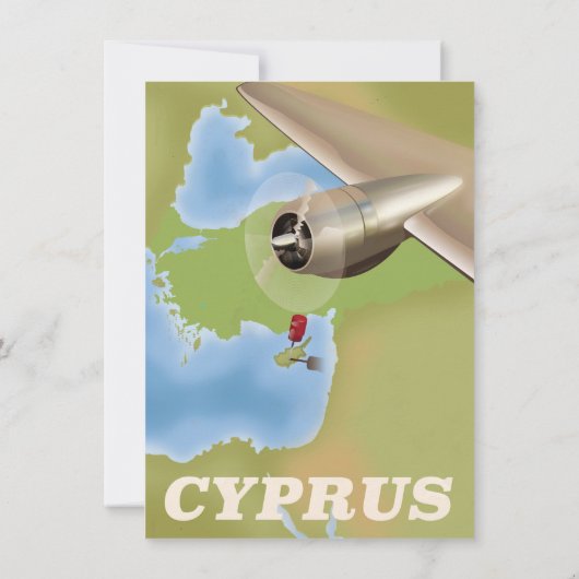 Cyprus map vintage-poster kaart (Achterkant)