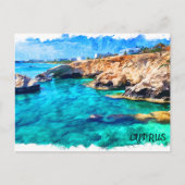 Cyprus Mediterraan Landschap Reizen Briefkaart (Voorkant)