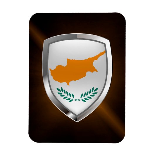 Cyprus Metallic Emblem Magneet (Verticaal)