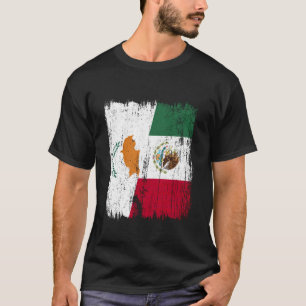 Cyprus Mexico Halve Vlag Cypriotische Mexicaanse E T-shirt