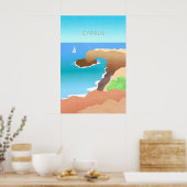 Cyprus Minimale Reisposter Poster (Keuken)