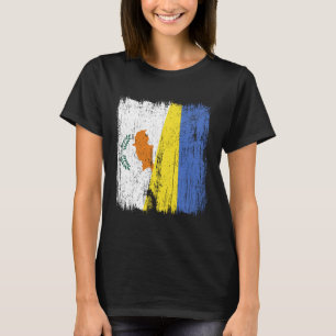 Cyprus Oekraine Half Vlag Cypriotische Oekraïense T-shirt