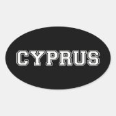 Cyprus Ovale Sticker (Voorkant)