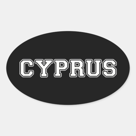 Cyprus Ovale Sticker (Voorkant)