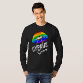 Cyprus Queen Lgbetq Gay Pride Flag Lips Rainbow Ma T-shirt (Voorkant volledig)