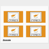 Cyprus Rechthoekige Sticker (Vel)