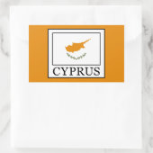 Cyprus Rechthoekige Sticker (Tas)
