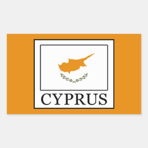 Cyprus Rechthoekige Sticker