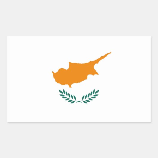 CYPRUS RECHTHOEKIGE STICKER (Voorkant)