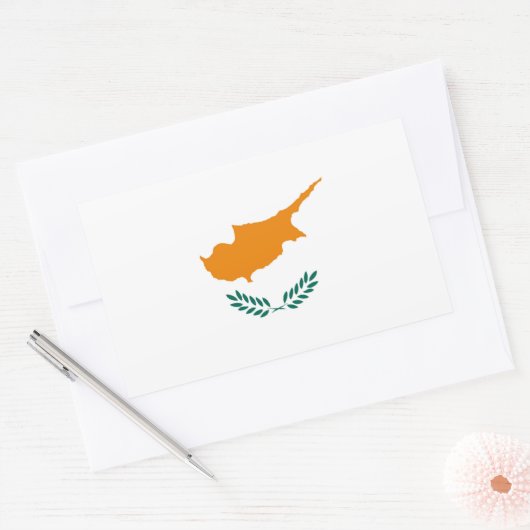 CYPRUS RECHTHOEKIGE STICKER (Envelop)