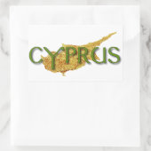 Cyprus Rechthoekige Sticker (Tas)