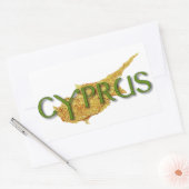Cyprus Rechthoekige Sticker (Envelop)