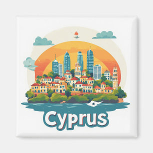 Cyprus Reis Souvenir Voor Wereldreizigers Magneet