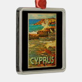 Cyprus Rocky Shore Metalen Ornament (Rechts)