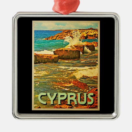 Cyprus Rocky Shore Metalen Ornament (Voorkant)