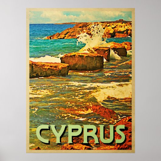 Cyprus Rocky Shore Poster (Voorkant)