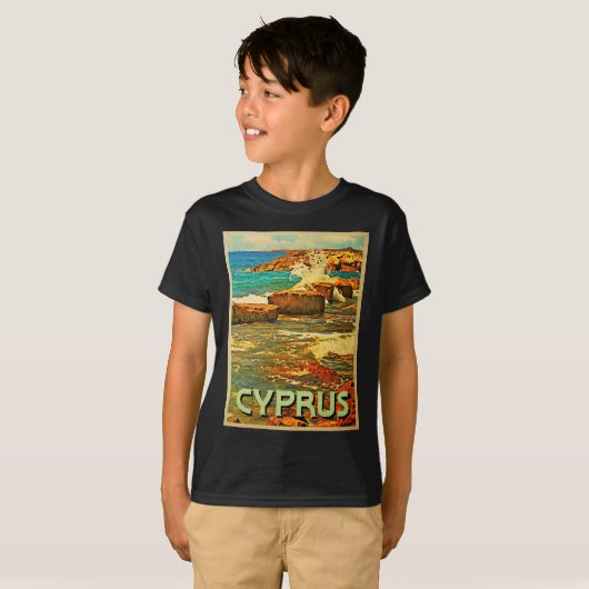 Cyprus Rocky Shore T-shirt (Voorkant volledig)