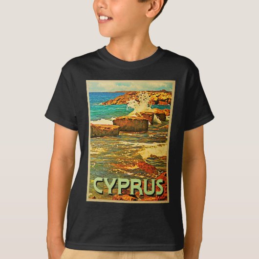 Cyprus Rocky Shore T-shirt (Voorkant)