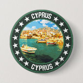Cyprus Ronde Button 7,6 Cm (Voorkant)