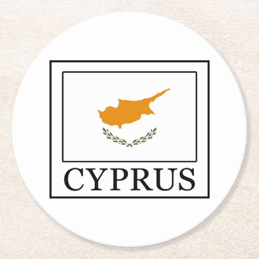 Cyprus Ronde Kartonnen Onderzetter (Voorkant)