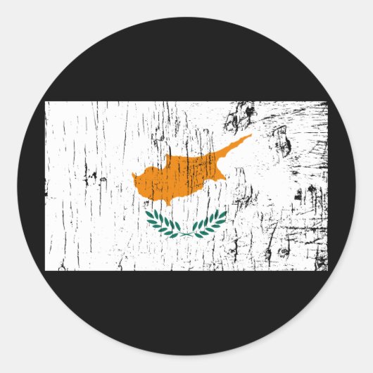 Cyprus Ronde Sticker (Voorkant)