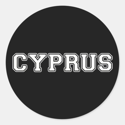 Cyprus Ronde Sticker (Voorkant)