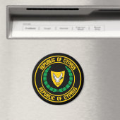 Cyprus Round Emblem Magneet (Insitu (Vaatwasser))