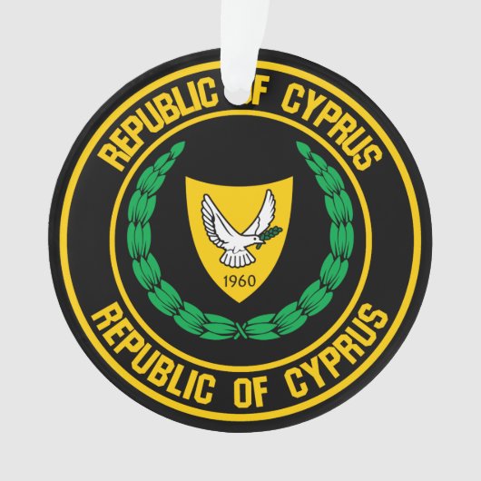 Cyprus Round Emblem Ornament (voorkant)