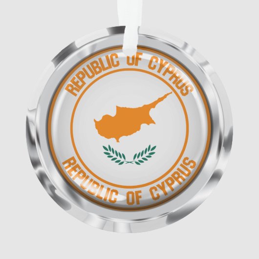 Cyprus Round Emblem Ornament (achterkant)