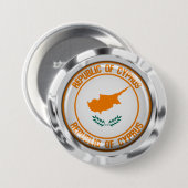 Cyprus Round Emblem Ronde Button 7,6 Cm (Voorkant /achterkant)
