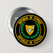 Cyprus Round Emblem Ronde Button 7,6 Cm (Voorkant /achterkant)