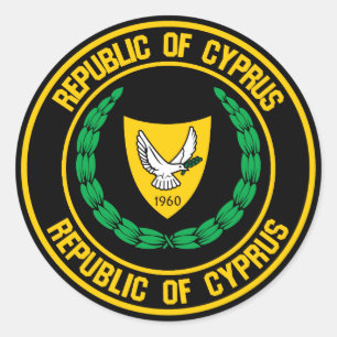 Cyprus Round Emblem Ronde Sticker