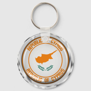 Cyprus Round Emblem Sleutelhanger