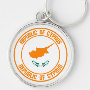 Cyprus Round Emblem Sleutelhanger
