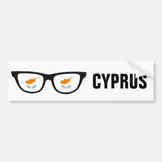 Cyprus Shades aangepaste tekst & kleur bumperstick Bumpersticker (Voorkant)