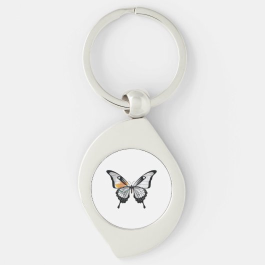 Cyprus Swallowtail Vlinder Vlag Sticker Sleutelhanger (Voorkant)