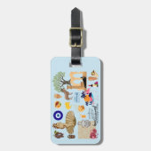 Cyprus Symbolen voor reisliefhebbers Bagagelabel (Voorkant verticaal)