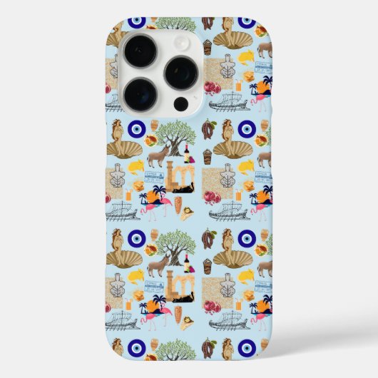 Cyprus Symbolen voor reisliefhebbers Case-Mate iPhone Case (Achterkant)