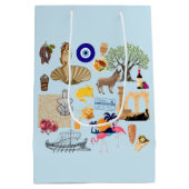 Cyprus Symbolen voor reisliefhebbers Medium Cadeauzakje (Achterkant)