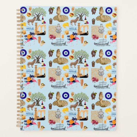 Cyprus Symbolen voor reisliefhebbers Planner (Voorkant)