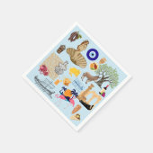 Cyprus Symbolen voor reisliefhebbers Servet (Hoek)