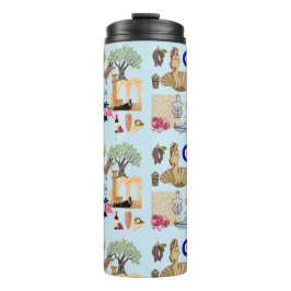 Cyprus Symbolen voor reisliefhebbers Thermosbeker