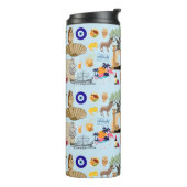 Cyprus Symbolen voor reisliefhebbers Thermosbeker (Gedraaid links)